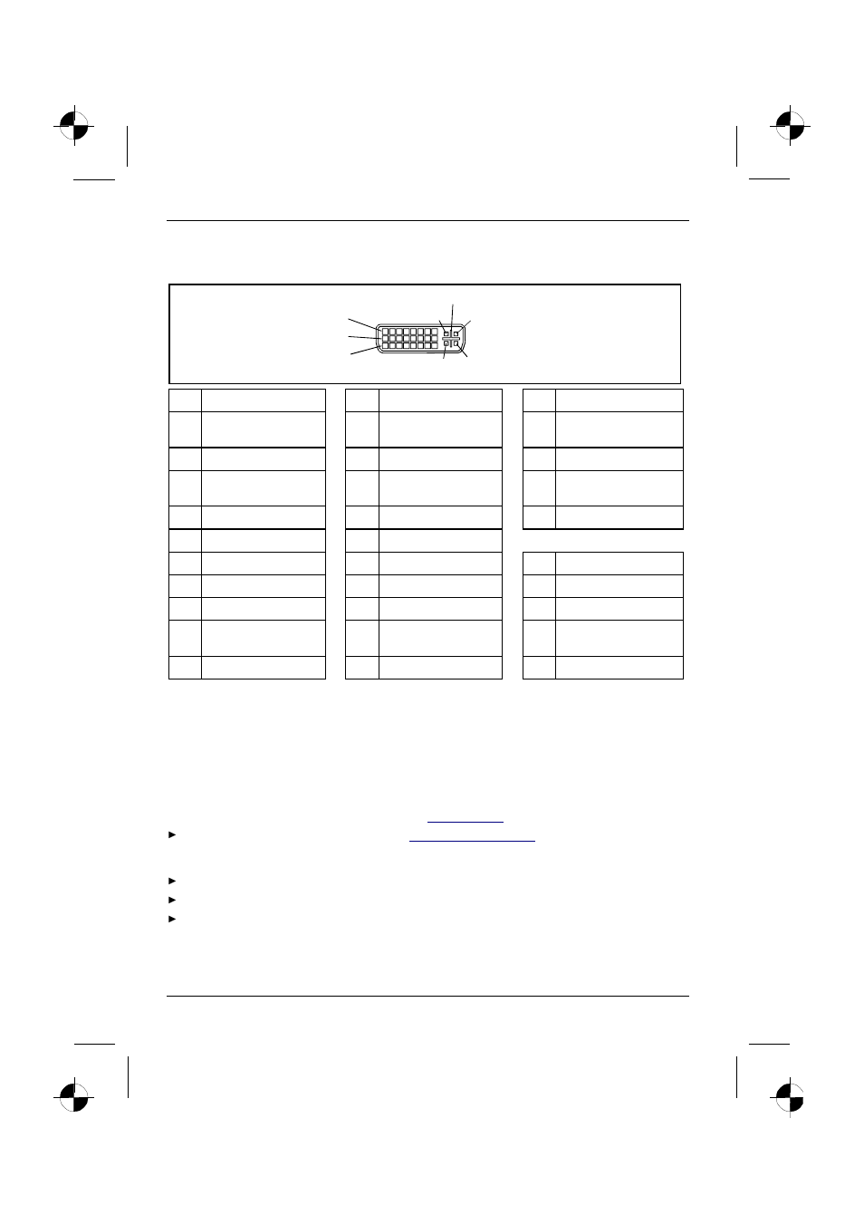 Monitor port dvi, Error handling | Fujitsu Siemens Computers 4612 FA User Manual | Page 30 / 31