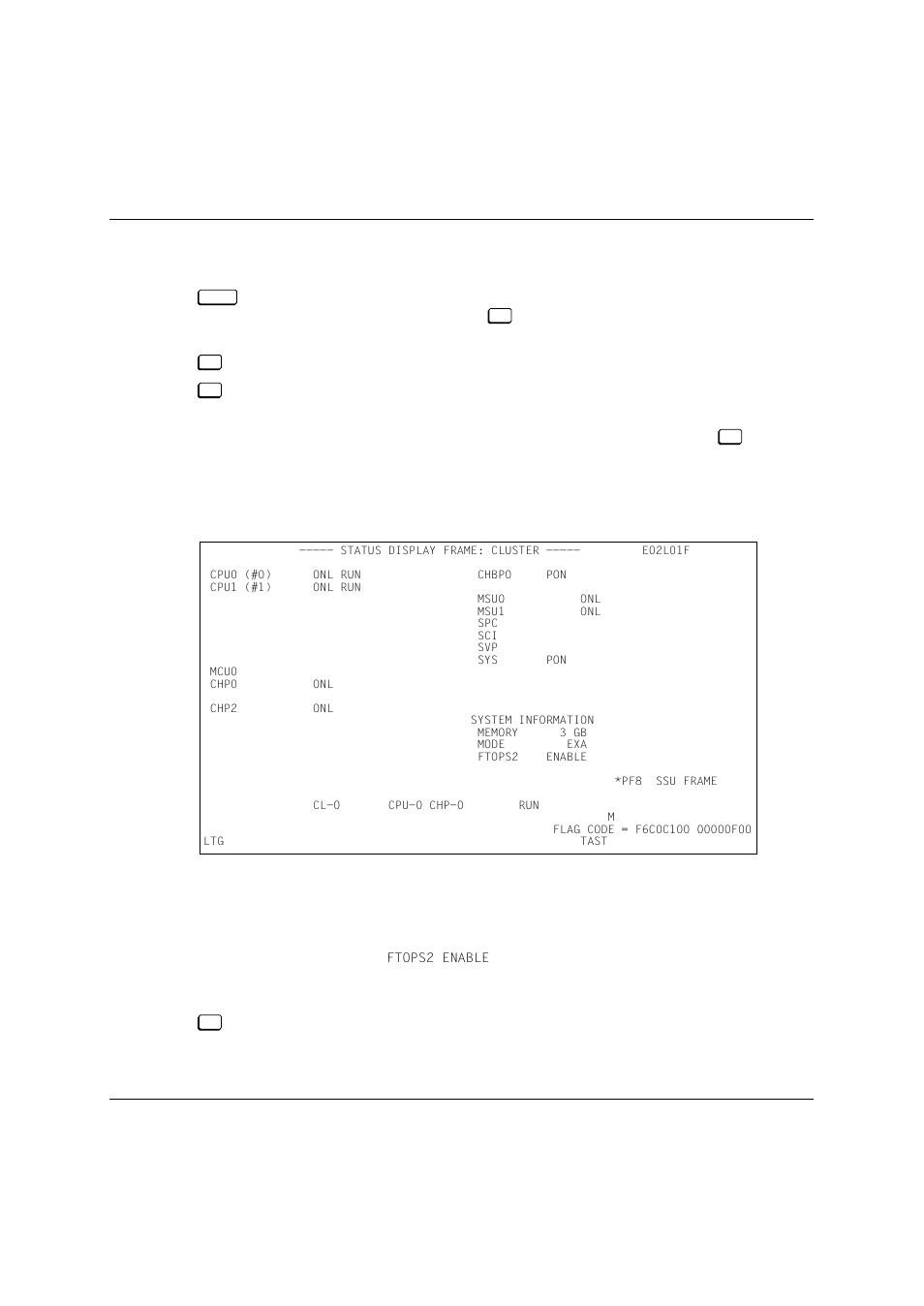 St) status display frame: cluster, 3 (st) status display frame: cluster | Fujitsu Siemens Computers BS2000/OSD User Manual | Page 55 / 111