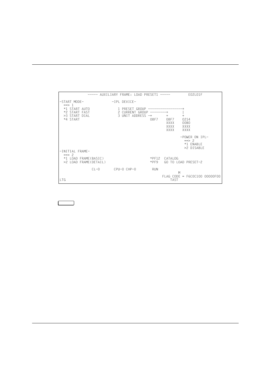 Au5) auxiliary frame: load preset1 | Fujitsu Siemens Computers BS2000/OSD User Manual | Page 70 / 111