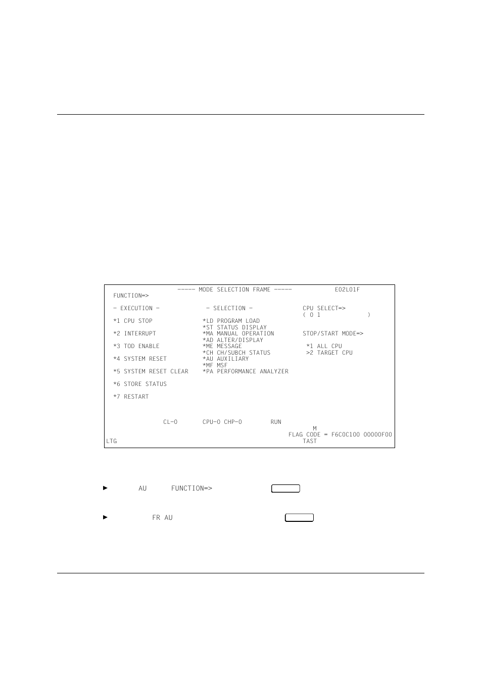 Examples of standard processing in svp mode, Selecting iorsf, 5 examples of standard processing in svp mode | 1 selecting iorsf | Fujitsu Siemens Computers BS2000/OSD User Manual | Page 77 / 111
