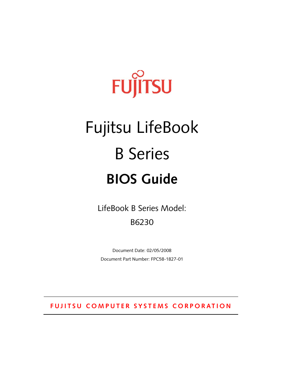 Fujitsu Siemens Computers LifeBook B6230 User Manual | 25 pages