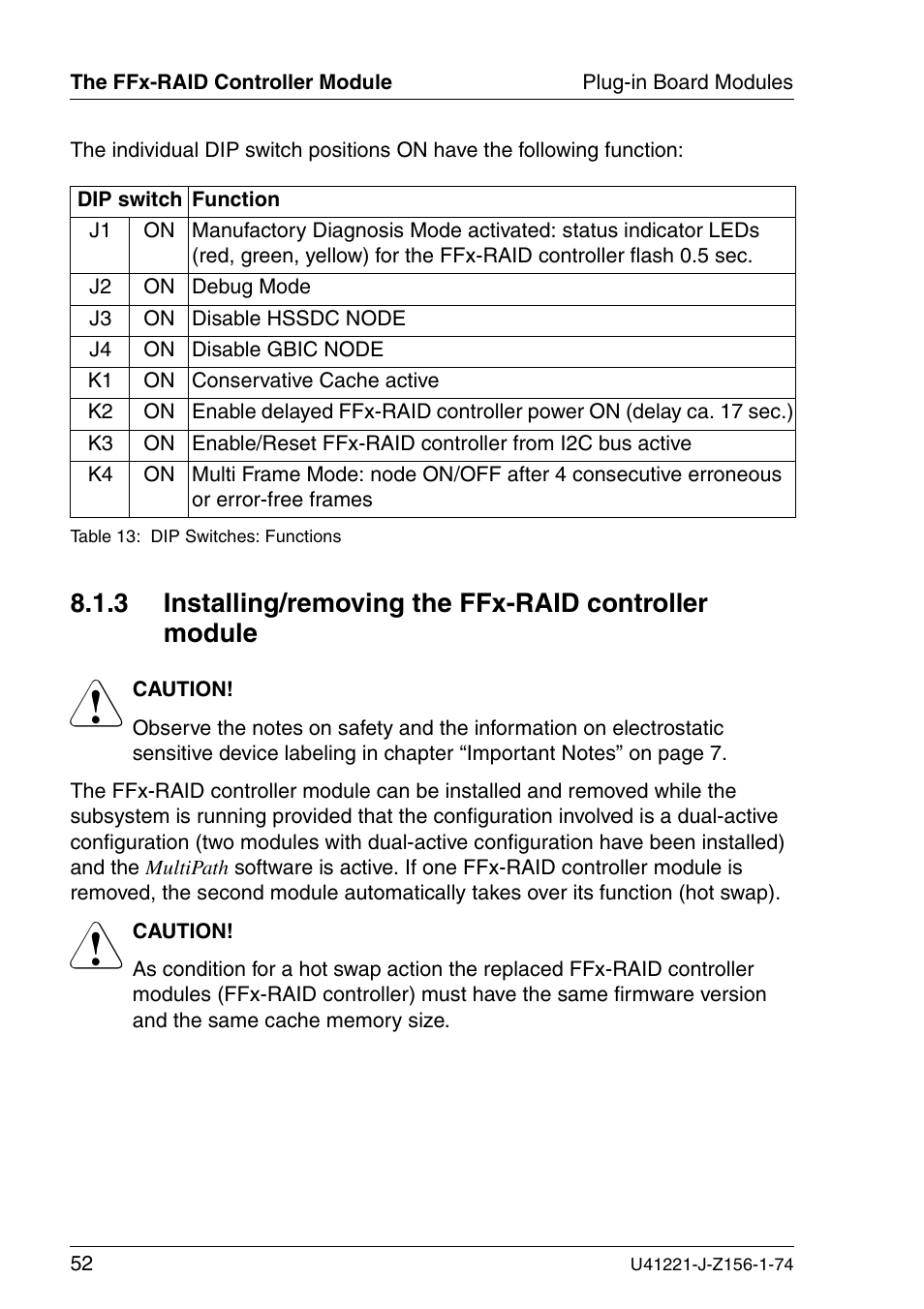 Installing/removing the ffx-raid controller module | Fujitsu Siemens Computers S60 User Manual | Page 60 / 98