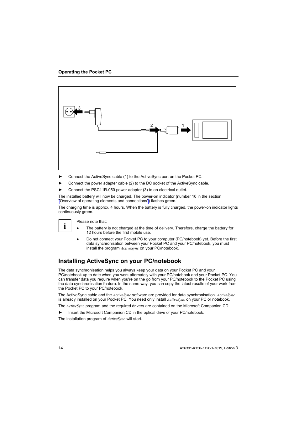 Installing activesync on your pc/notebook | Fujitsu Siemens Computers LOOX 400 User Manual | Page 22 / 66