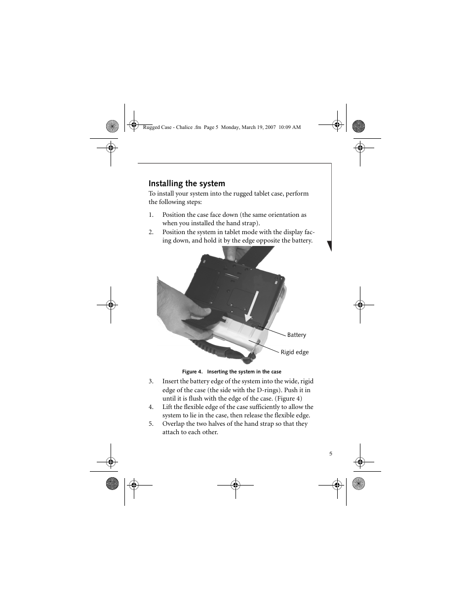 Installing the system | Fujitsu Siemens Computers Rugged Tablet Case User Manual | Page 5 / 12