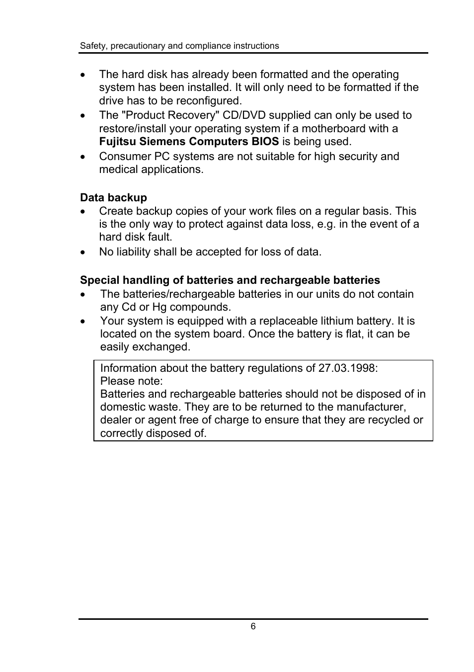 Fujitsu Siemens Computers Fujitsu-Siemens PC User Manual | Page 15 / 96