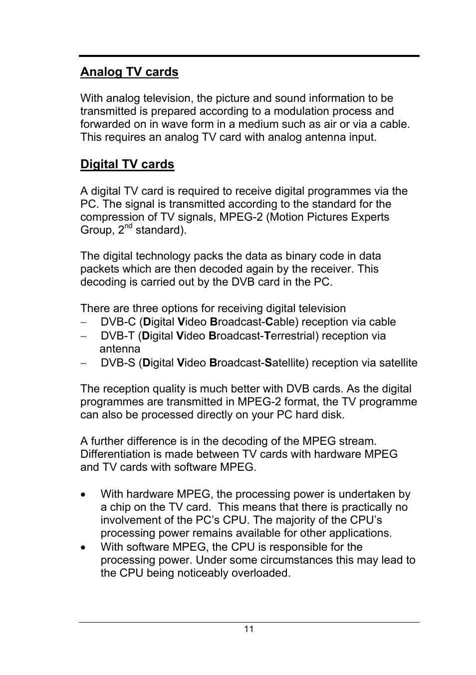 Analog tv cards, Digital tv cards, Analog tv cards digital tv cards | Fujitsu Siemens Computers Fujitsu-Siemens PC User Manual | Page 37 / 96