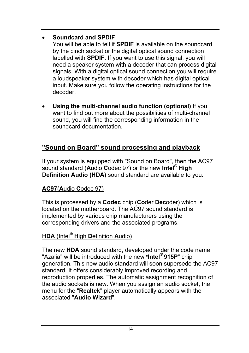 Sound on board" sound processing and playback | Fujitsu Siemens Computers Fujitsu-Siemens PC User Manual | Page 40 / 96