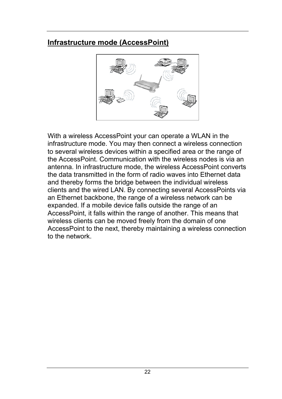 Infrastructure mode (accesspoint) | Fujitsu Siemens Computers Fujitsu-Siemens PC User Manual | Page 48 / 96