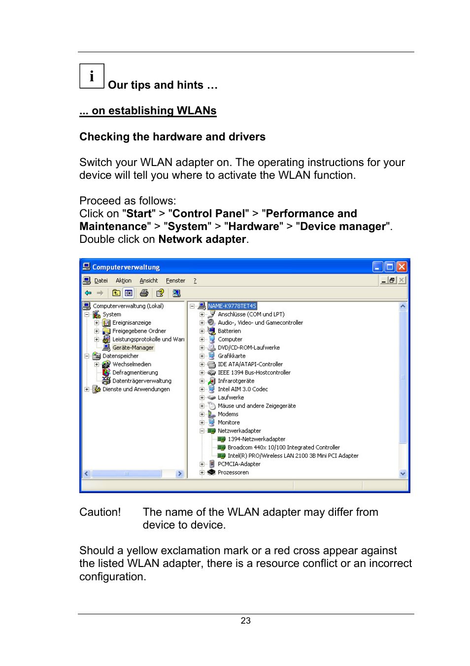 Our tips and hints, On establishing wlans | Fujitsu Siemens Computers Fujitsu-Siemens PC User Manual | Page 49 / 96