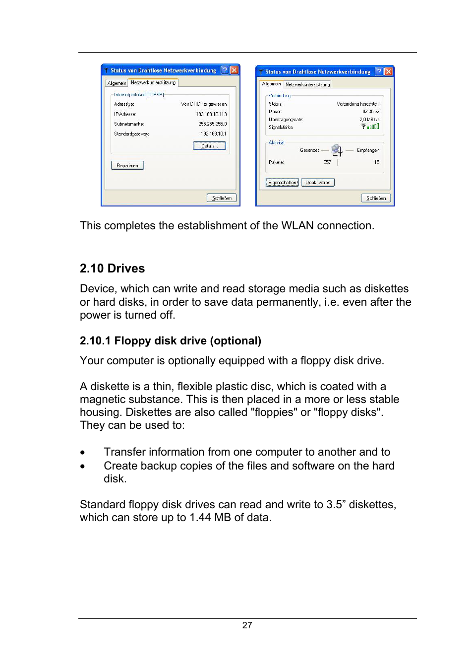 10 drives, 1 floppy disk drive (optional) | Fujitsu Siemens Computers Fujitsu-Siemens PC User Manual | Page 53 / 96