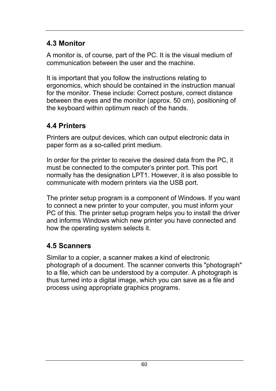 3 monitor, 4 printers, 5 scanners | 5 expansion of performance, 1 upgrading the system | Fujitsu Siemens Computers Fujitsu-Siemens PC User Manual | Page 86 / 96