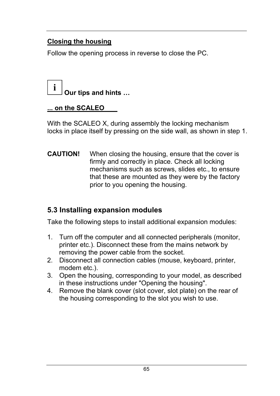 Our tips and hints, On the scaleo x, 3 installing expansion modules | On the scaleo | Fujitsu Siemens Computers Fujitsu-Siemens PC User Manual | Page 91 / 96