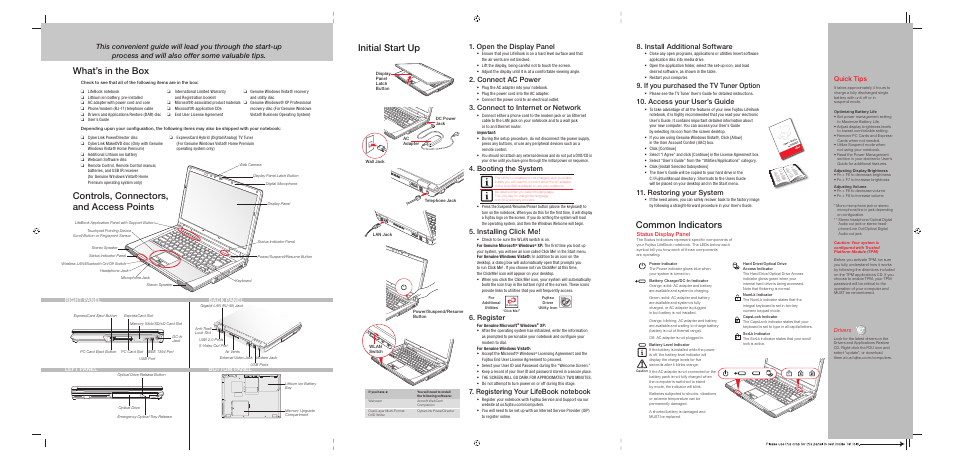 Fujitsu Siemens Computers LifeBook A6120 User Manual | 2 pages