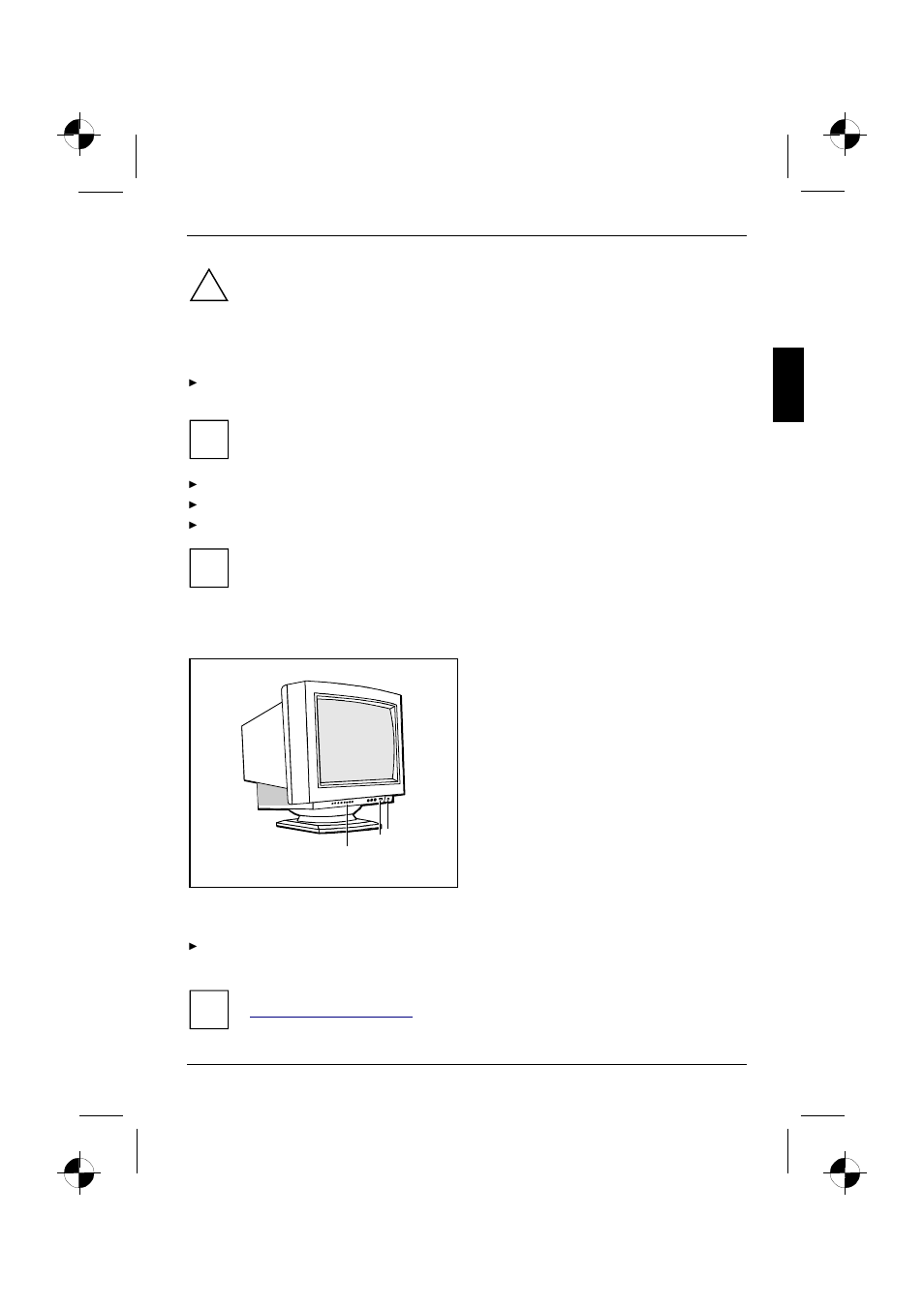 Operation of the monitor, Switching the monitor on | Fujitsu Siemens Computers C551 User Manual | Page 17 / 24