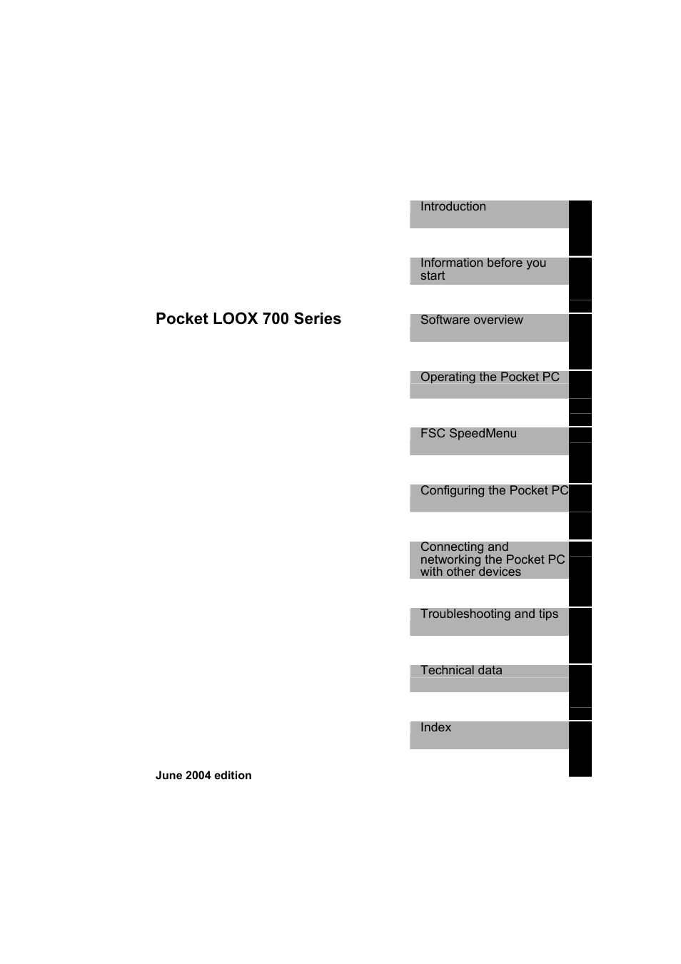 Pocket loox 700 series | Fujitsu Siemens Computers LOOX 700 User Manual | Page 5 / 70