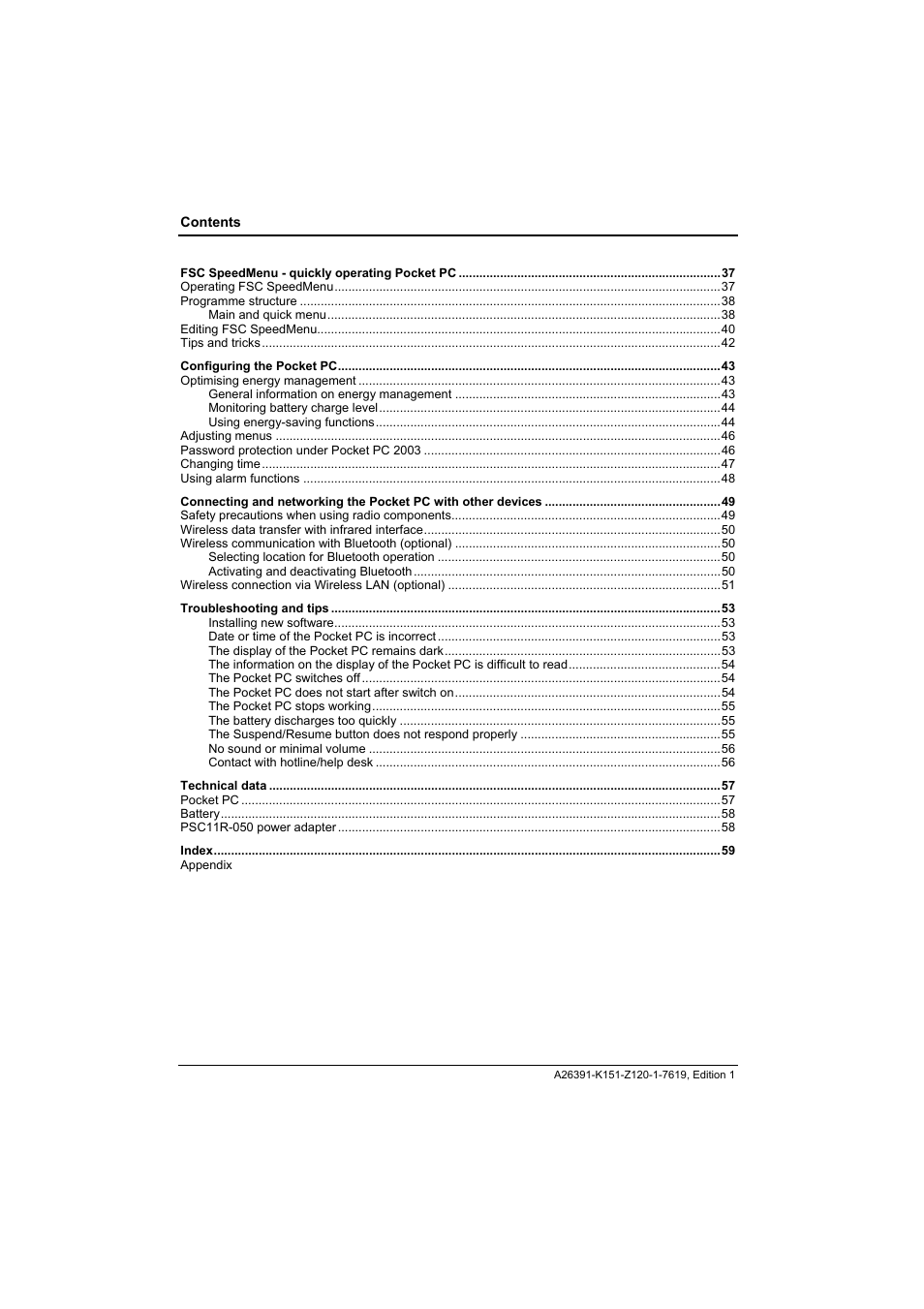 Fujitsu Siemens Computers LOOX 700 User Manual | Page 8 / 70