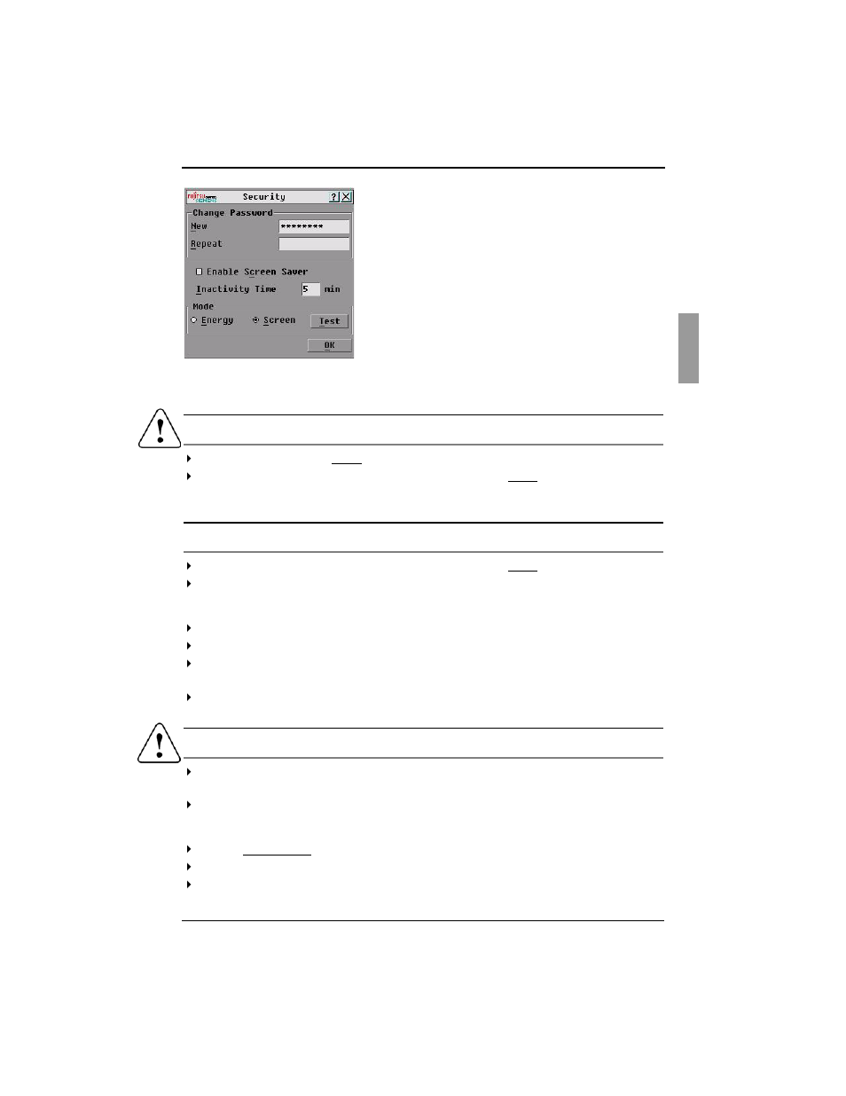 Analog operation setting console security | Fujitsu Siemens Computers BX600 User Manual | Page 25 / 48