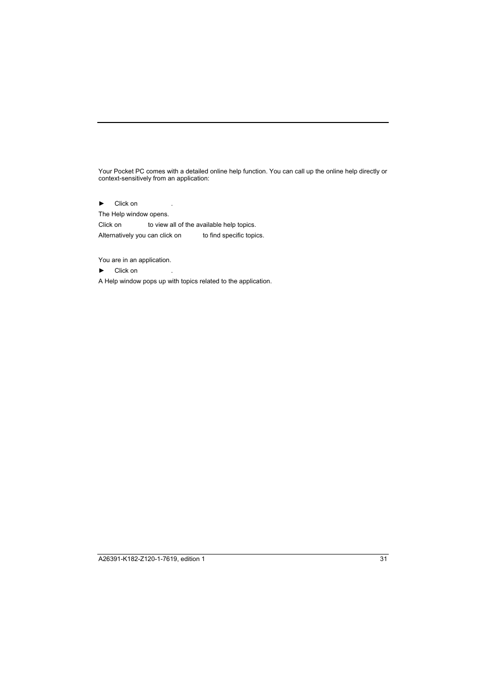 Using the online help | Fujitsu Siemens Computers Loox T User Manual | Page 41 / 118