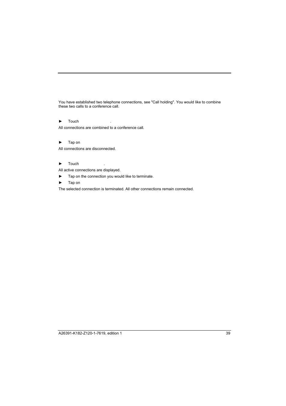 Making a conference call | Fujitsu Siemens Computers Loox T User Manual | Page 49 / 118