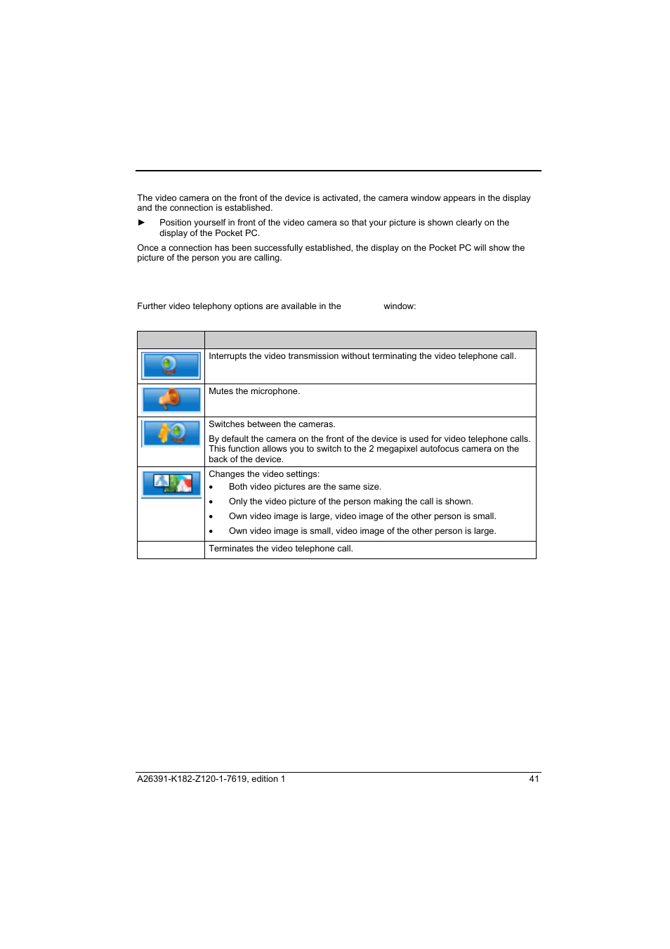 Further options for video telephone calls | Fujitsu Siemens Computers Loox T User Manual | Page 51 / 118