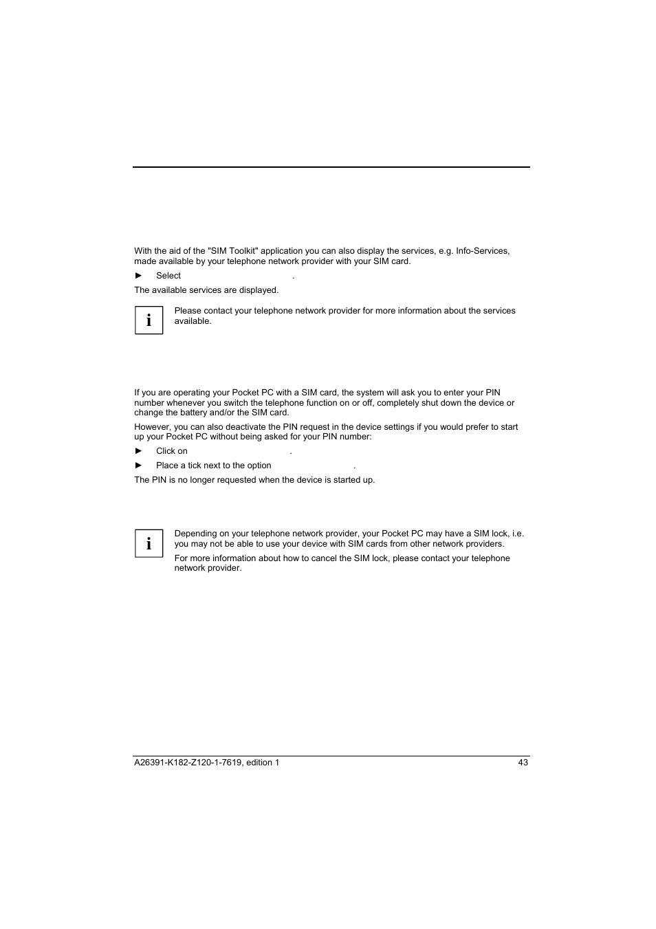 Sim security, Sim lock | Fujitsu Siemens Computers Loox T User Manual | Page 53 / 118