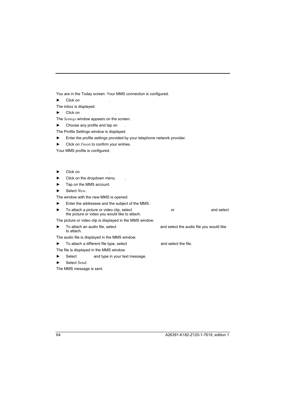 Creating and sending mms messages | Fujitsu Siemens Computers Loox T User Manual | Page 74 / 118