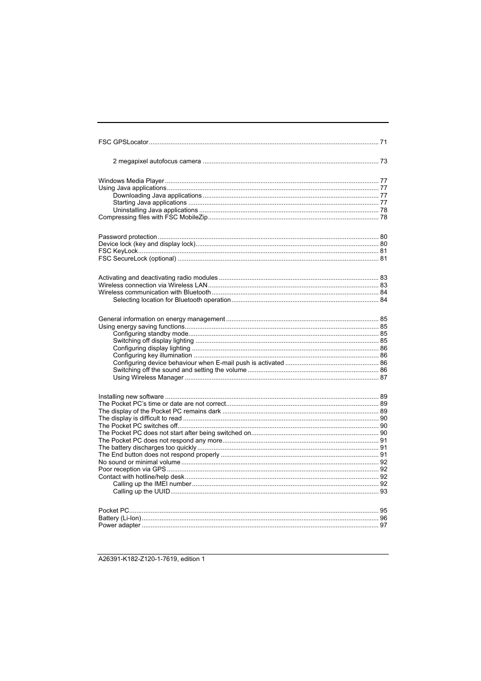 Fujitsu Siemens Computers Loox T User Manual | Page 9 / 118