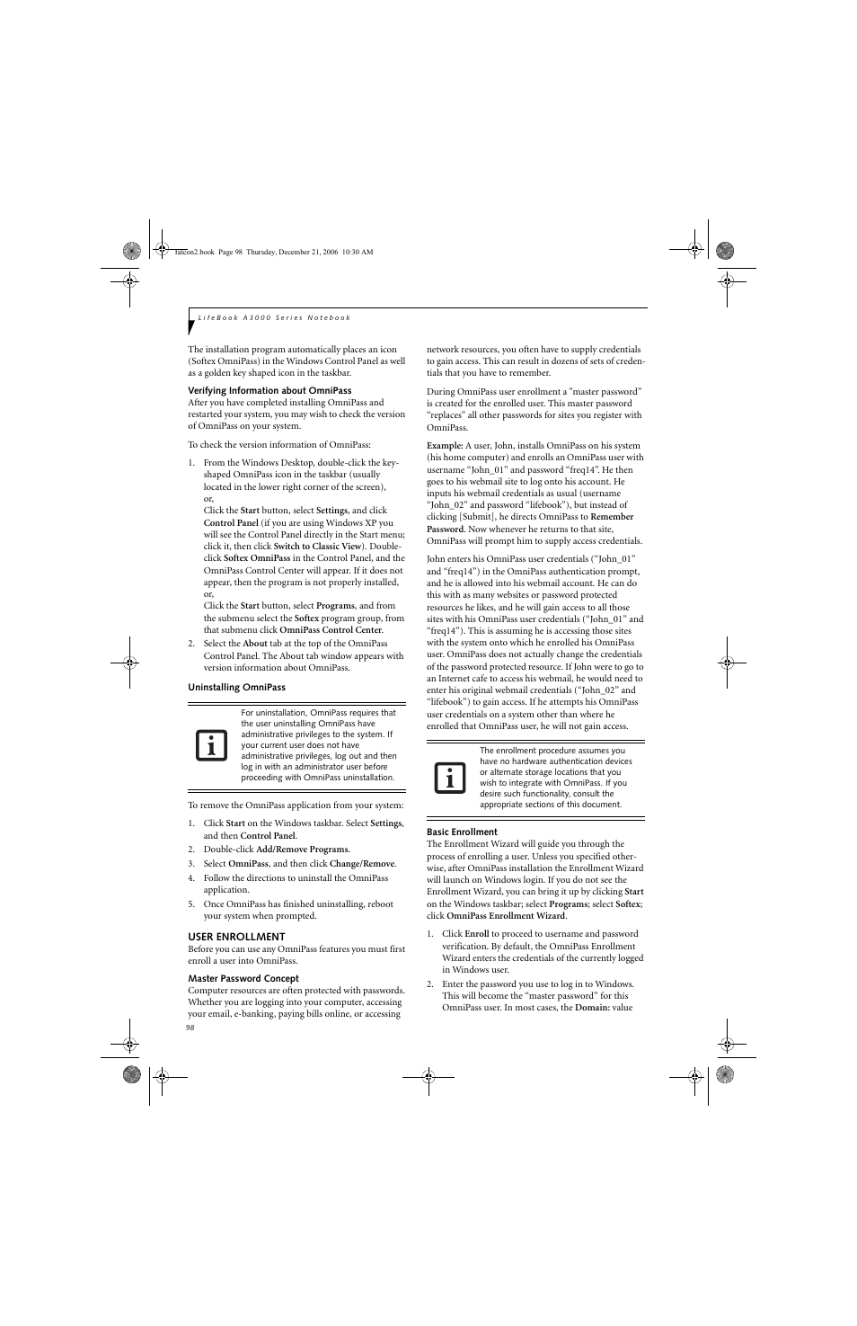 Fujitsu Siemens Computers LifeBook A3120 User Manual | Page 108 / 120