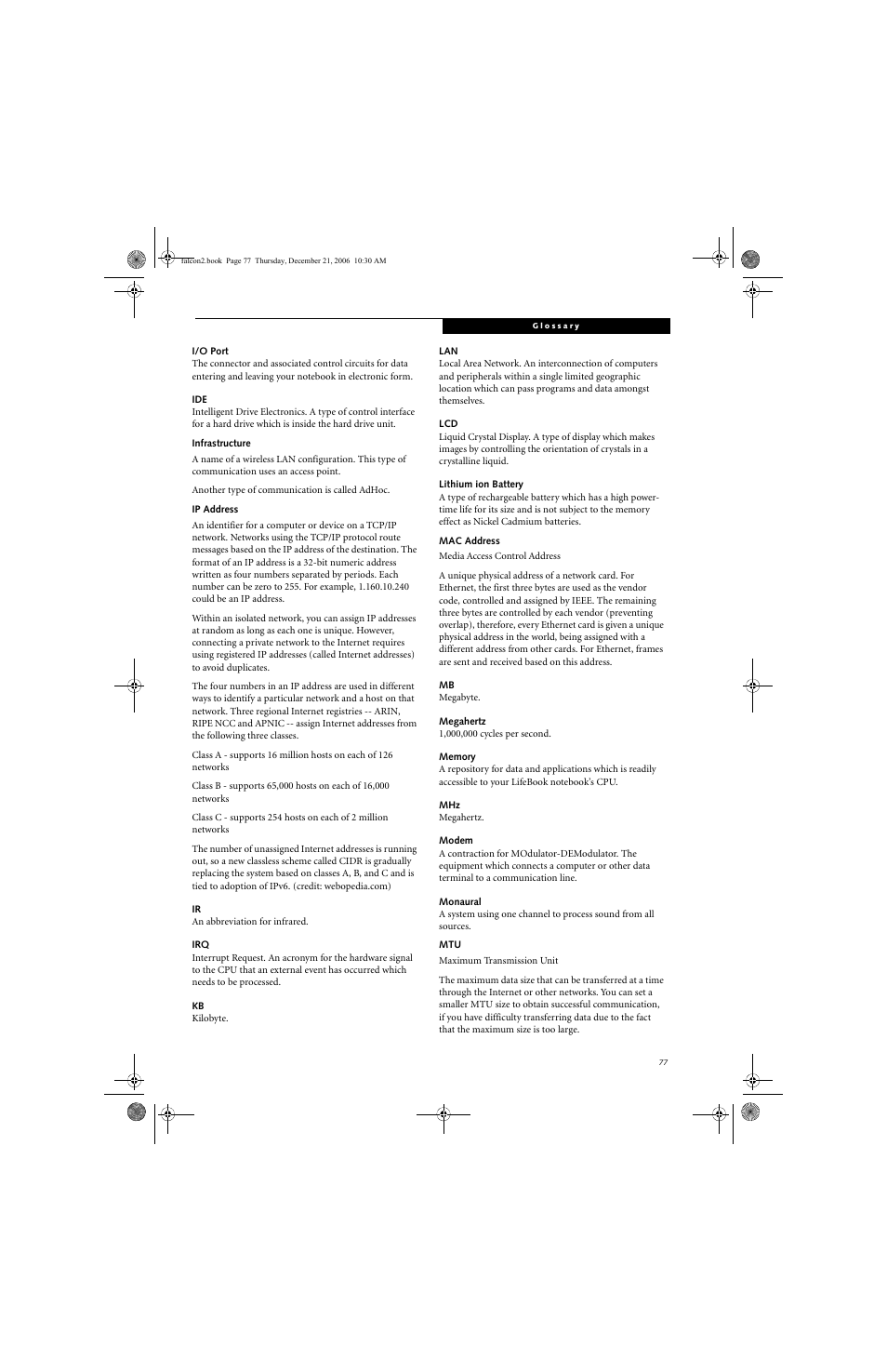 Fujitsu Siemens Computers LifeBook A3120 User Manual | Page 87 / 120