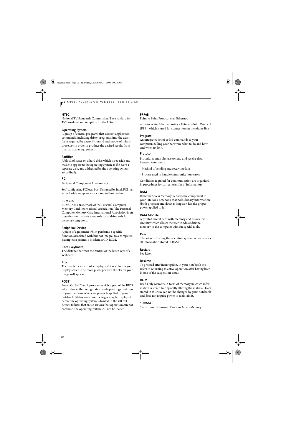 Fujitsu Siemens Computers LifeBook A3120 User Manual | Page 88 / 120