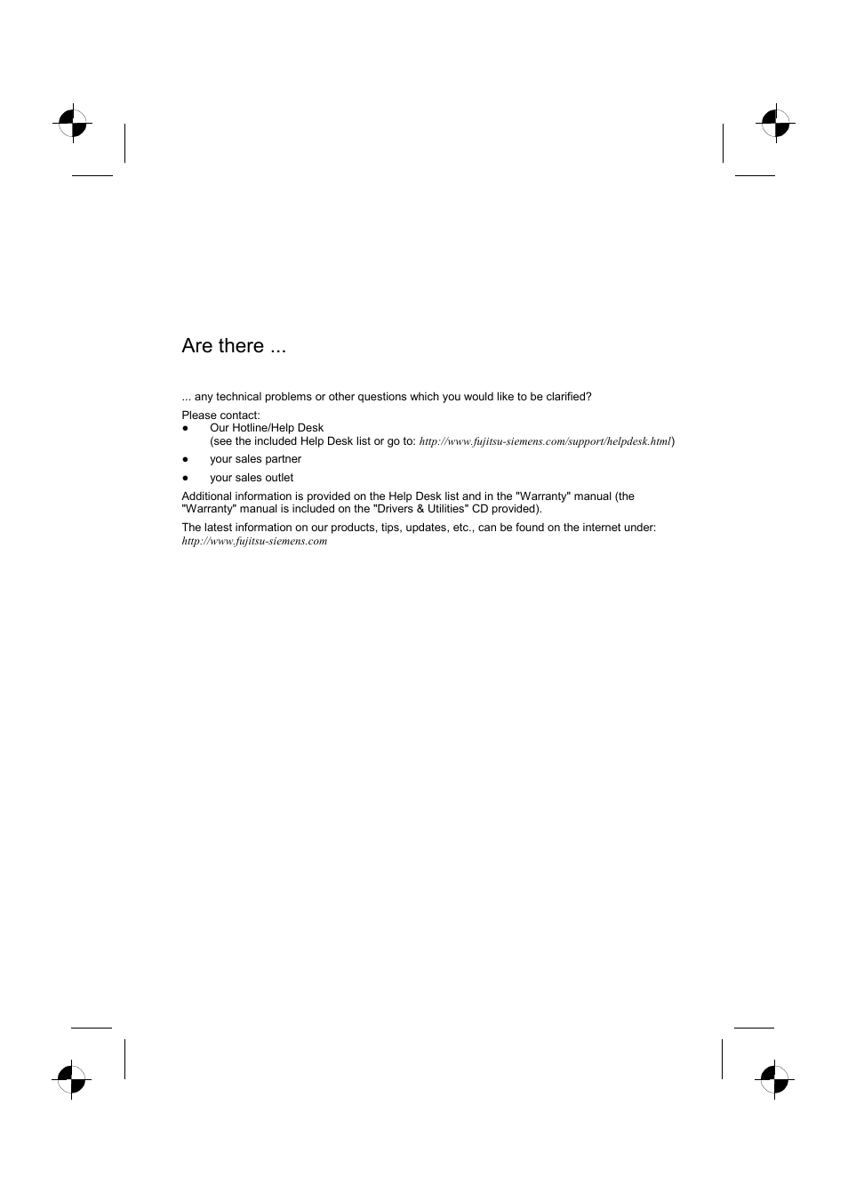 Are there | Fujitsu Siemens Computers V2020 User Manual | Page 2 / 60