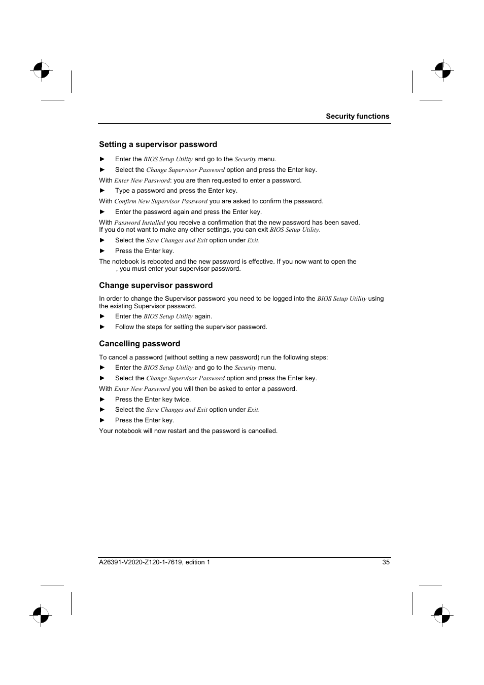 Fujitsu Siemens Computers V2020 User Manual | Page 43 / 60