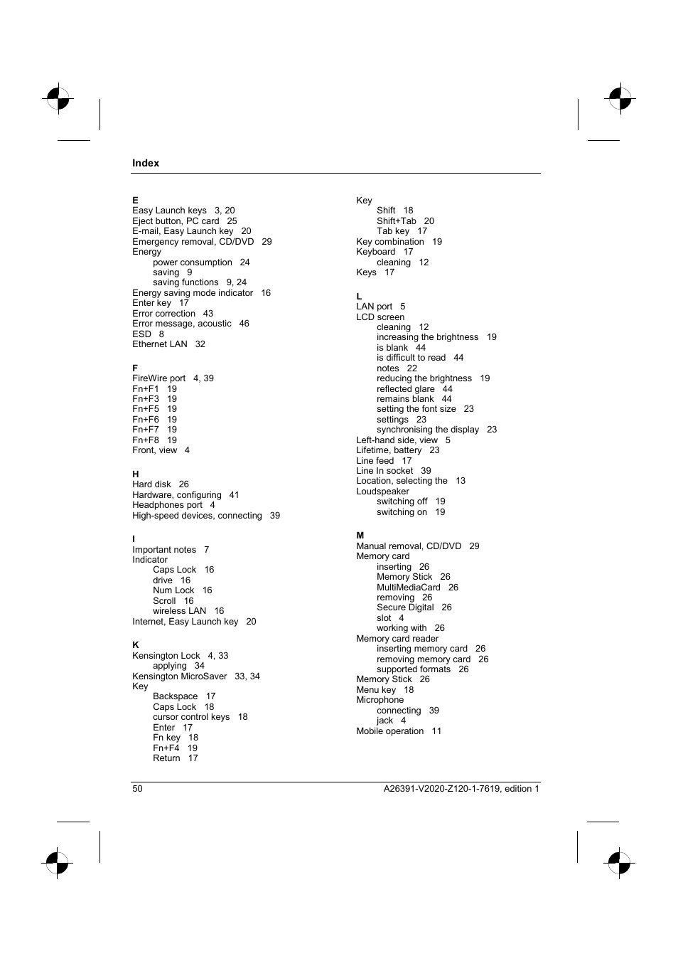 Fujitsu Siemens Computers V2020 User Manual | Page 58 / 60