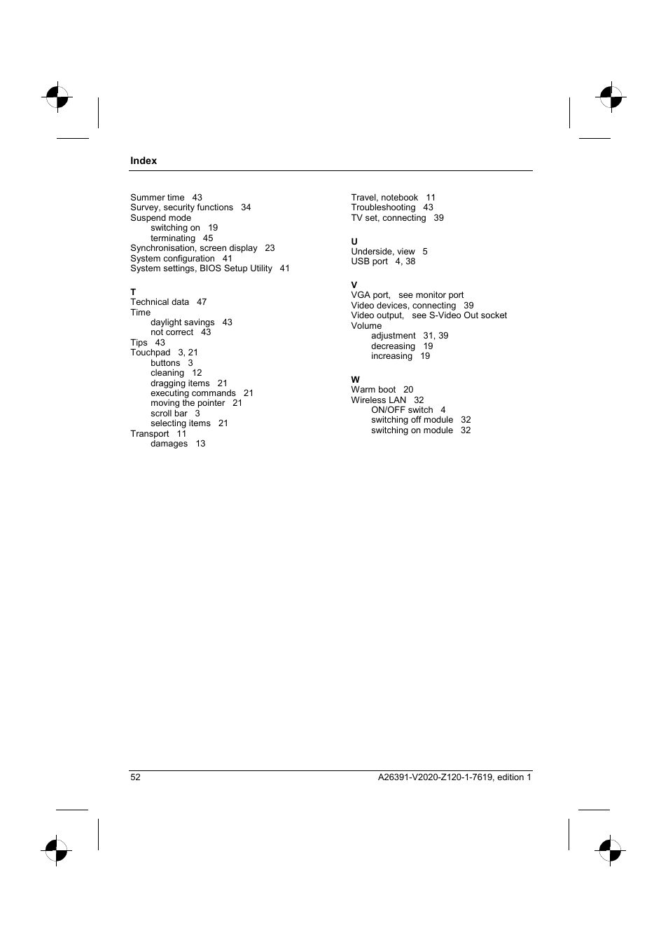 Fujitsu Siemens Computers V2020 User Manual | Page 60 / 60