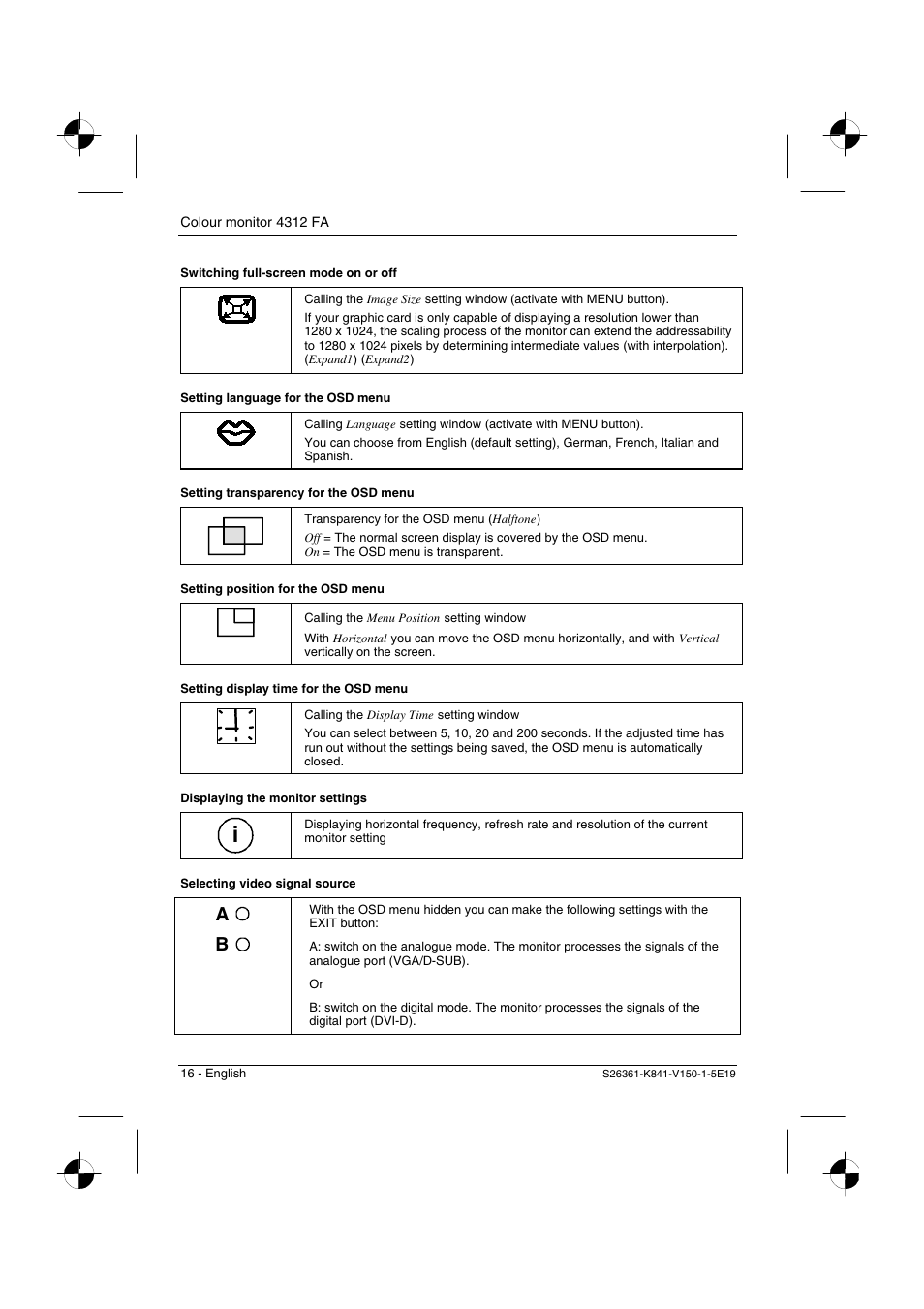 Fujitsu Siemens Computers 4312 FA User Manual | Page 19 / 26