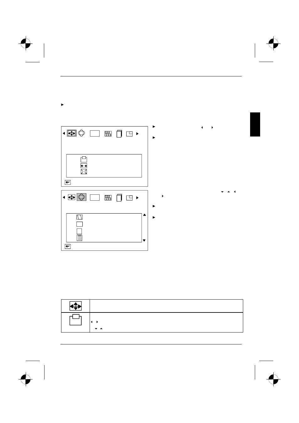 Settings with the osd menu | Fujitsu Siemens Computers 19P2 User Manual | Page 21 / 29