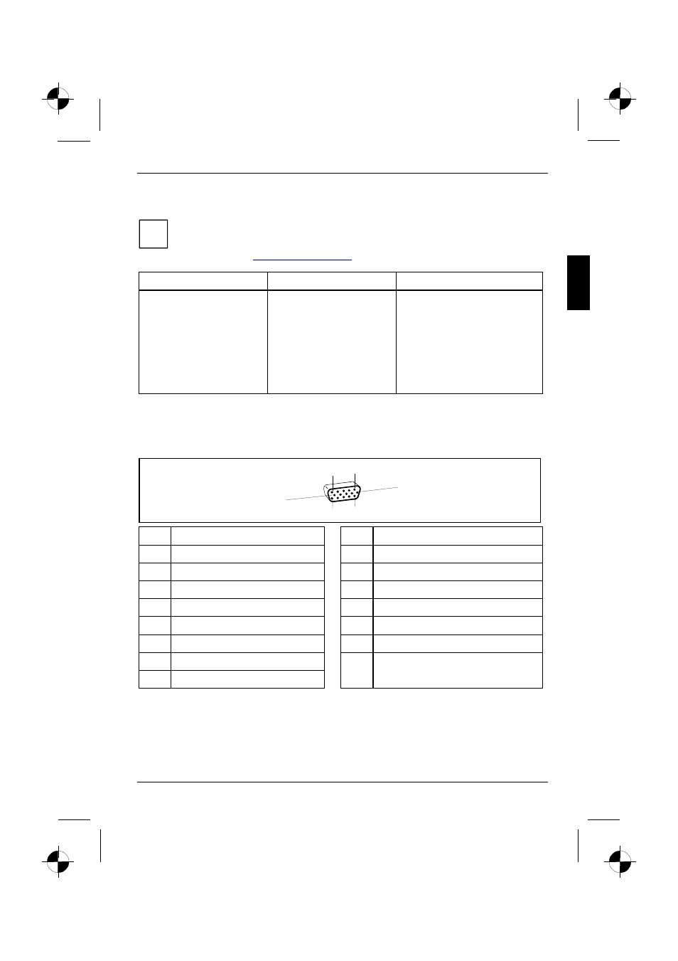 Preset operating modes, Pin assignment d-sub (15-pin) | Fujitsu Siemens Computers 19P2 User Manual | Page 27 / 29