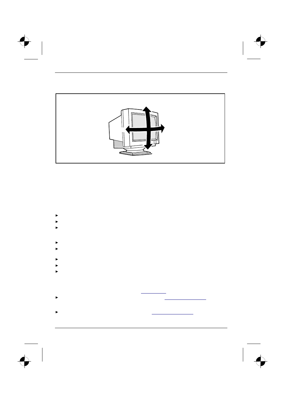 Tilting and turning area, Error handling | Fujitsu Siemens Computers 19P2 User Manual | Page 28 / 29
