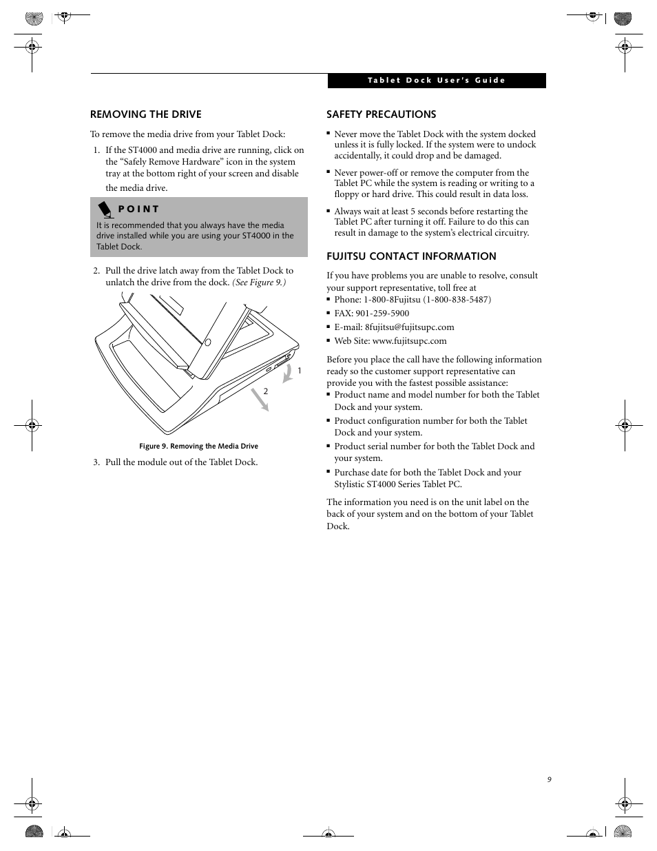 Fujitsu Siemens Computers Tablet Dock ST4000 Series User Manual | Page 9 / 12