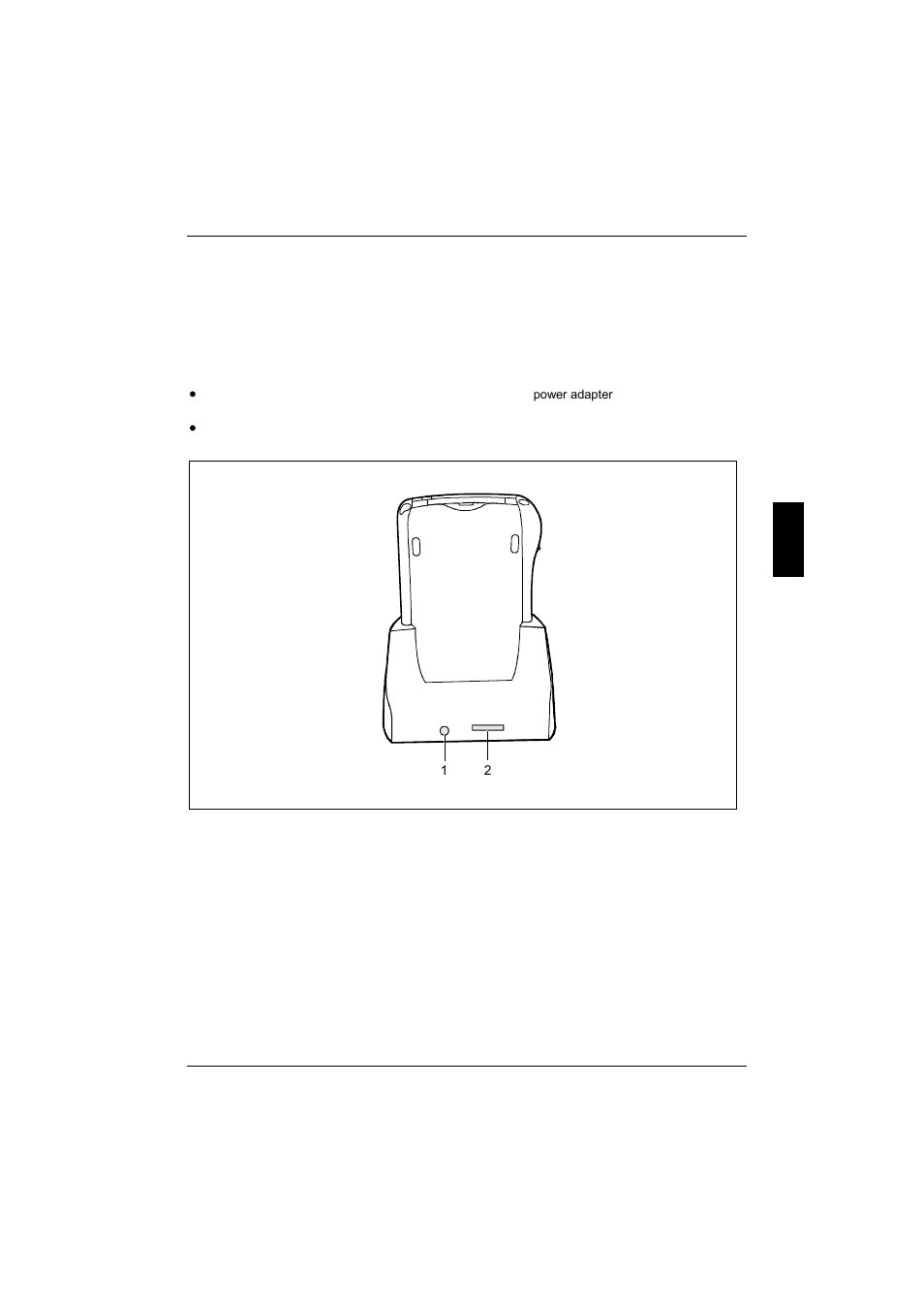 Selecting location for cradle | Fujitsu Siemens Computers Pocket LOOX 600 User Manual | Page 31 / 73