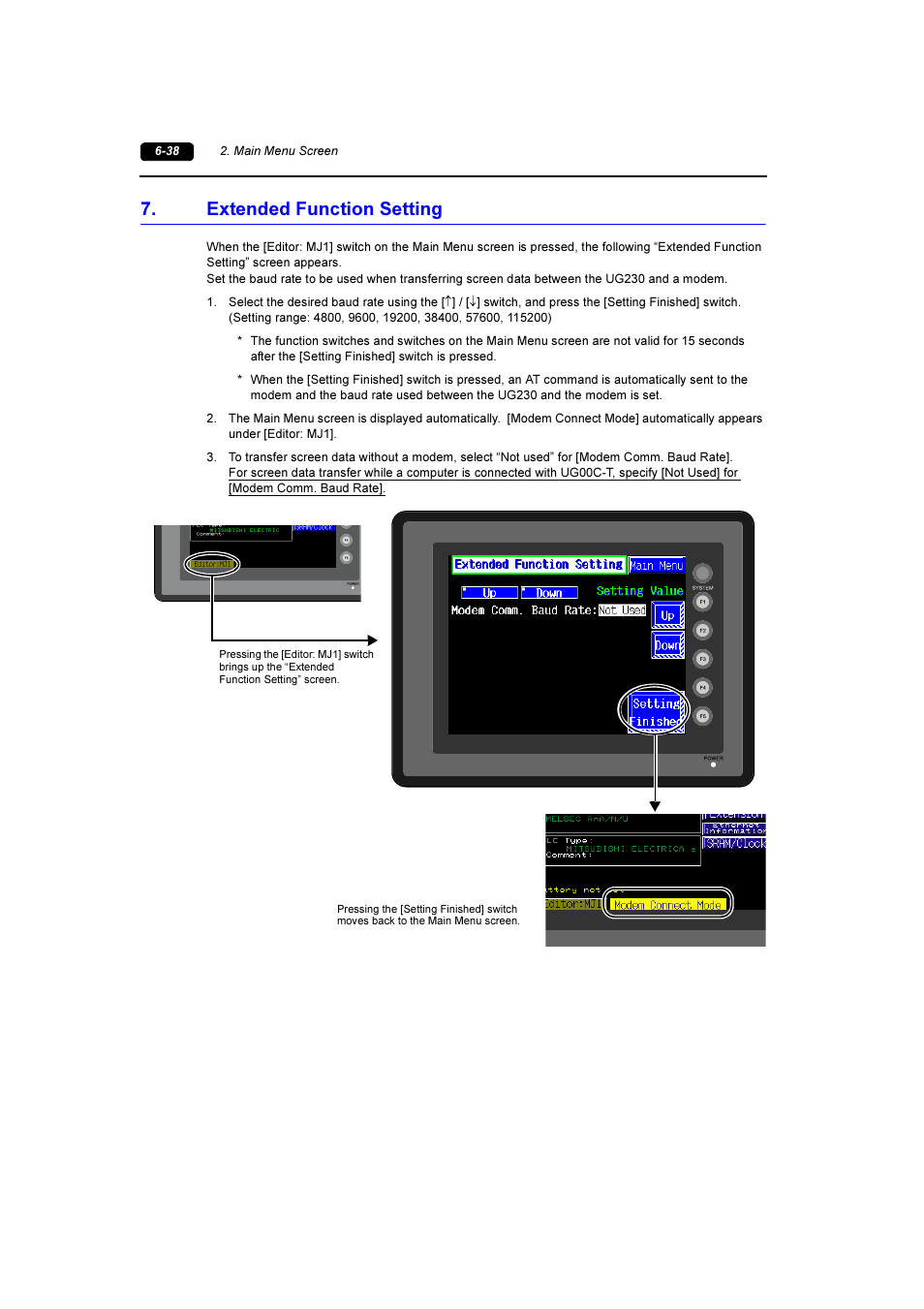 Extended function setting, Extended function setting -38 | Fuji Bikes FEH381 User Manual | Page 111 / 124