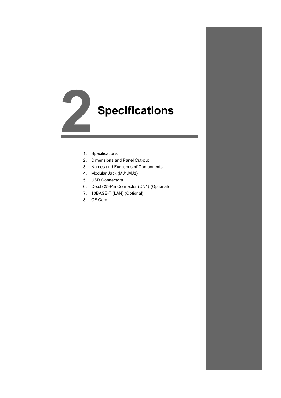 Specifications, Chapter 2 | Fuji Bikes FEH381 User Manual | Page 19 / 124