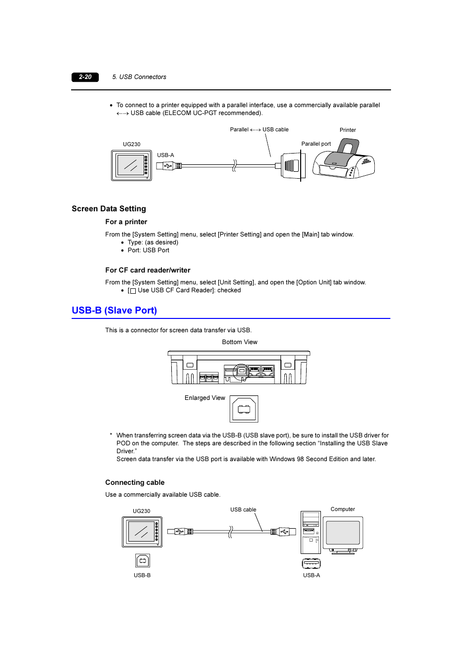 Usb-b (slave port), Usb-b (slave port) -20 | Fuji Bikes FEH381 User Manual | Page 39 / 124