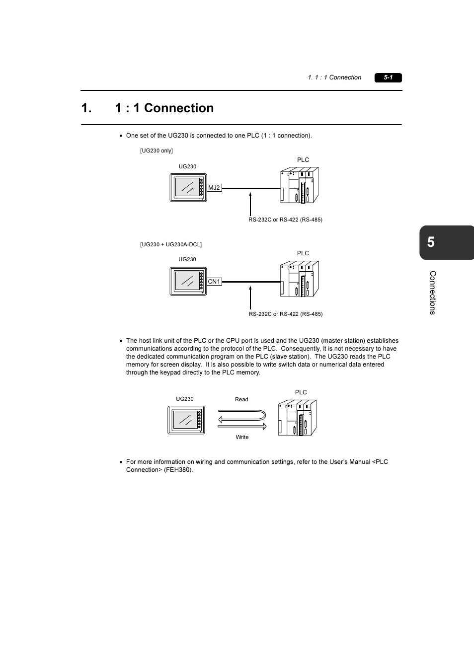 1 : 1 connection, 1 : 1 connection -1 | Fuji Bikes FEH381 User Manual | Page 63 / 124