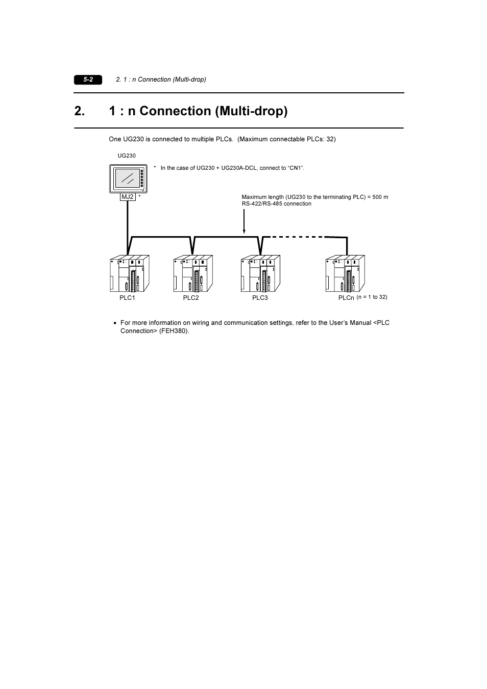 1 : n connection (multi-drop), 1 : n connection (multi-drop) -2 | Fuji Bikes FEH381 User Manual | Page 64 / 124