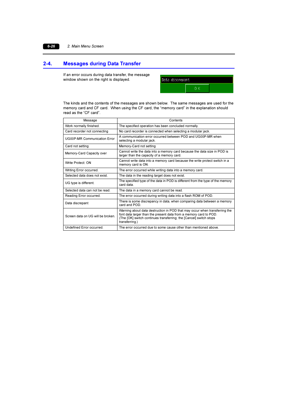 4. messages during data transfer, Messages during data transfer -26 | Fuji Bikes FEH381 User Manual | Page 99 / 124