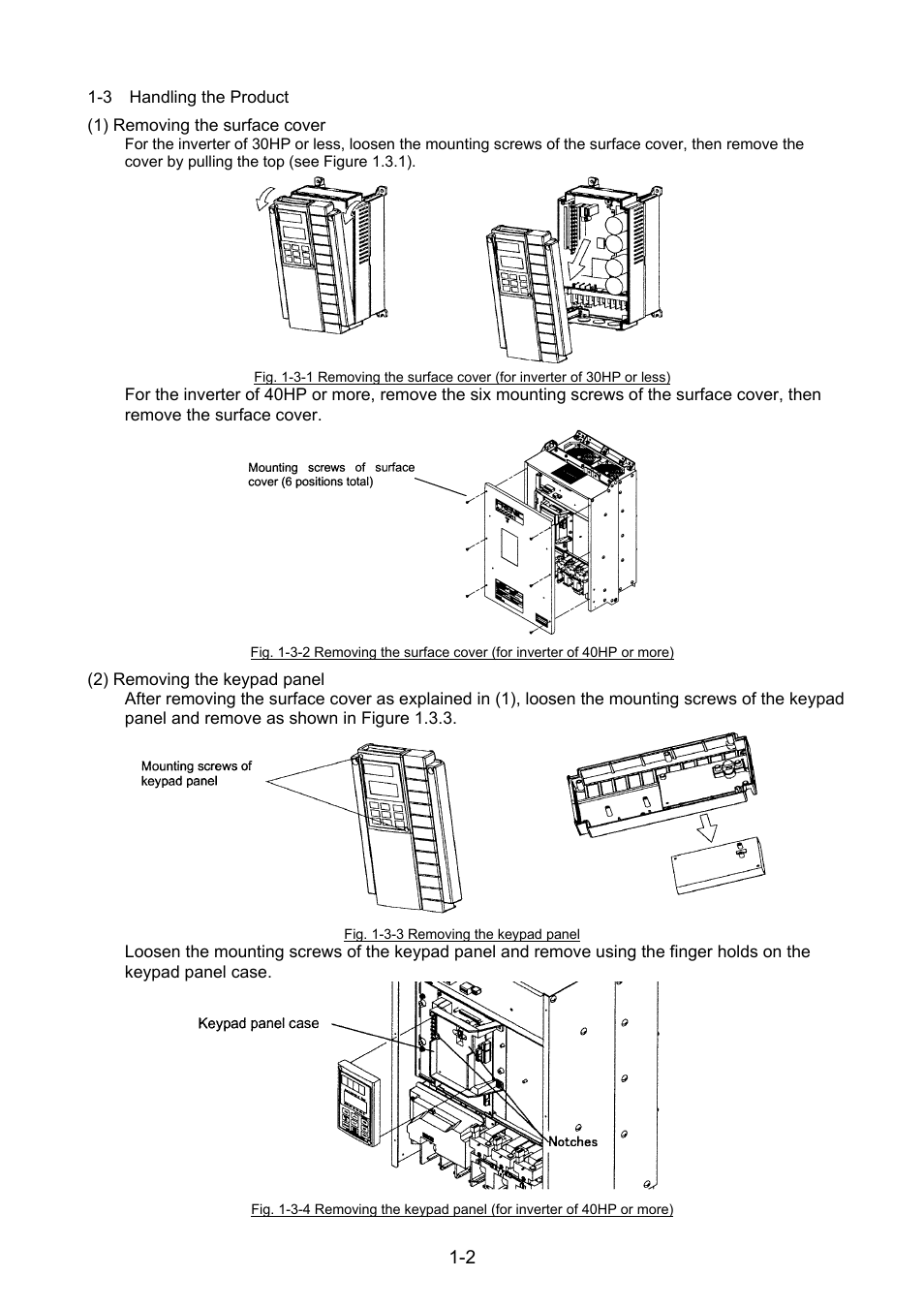 3 handling the product | Fuji Bikes FRENIC 5000G11S/P11S User Manual | Page 11 / 132