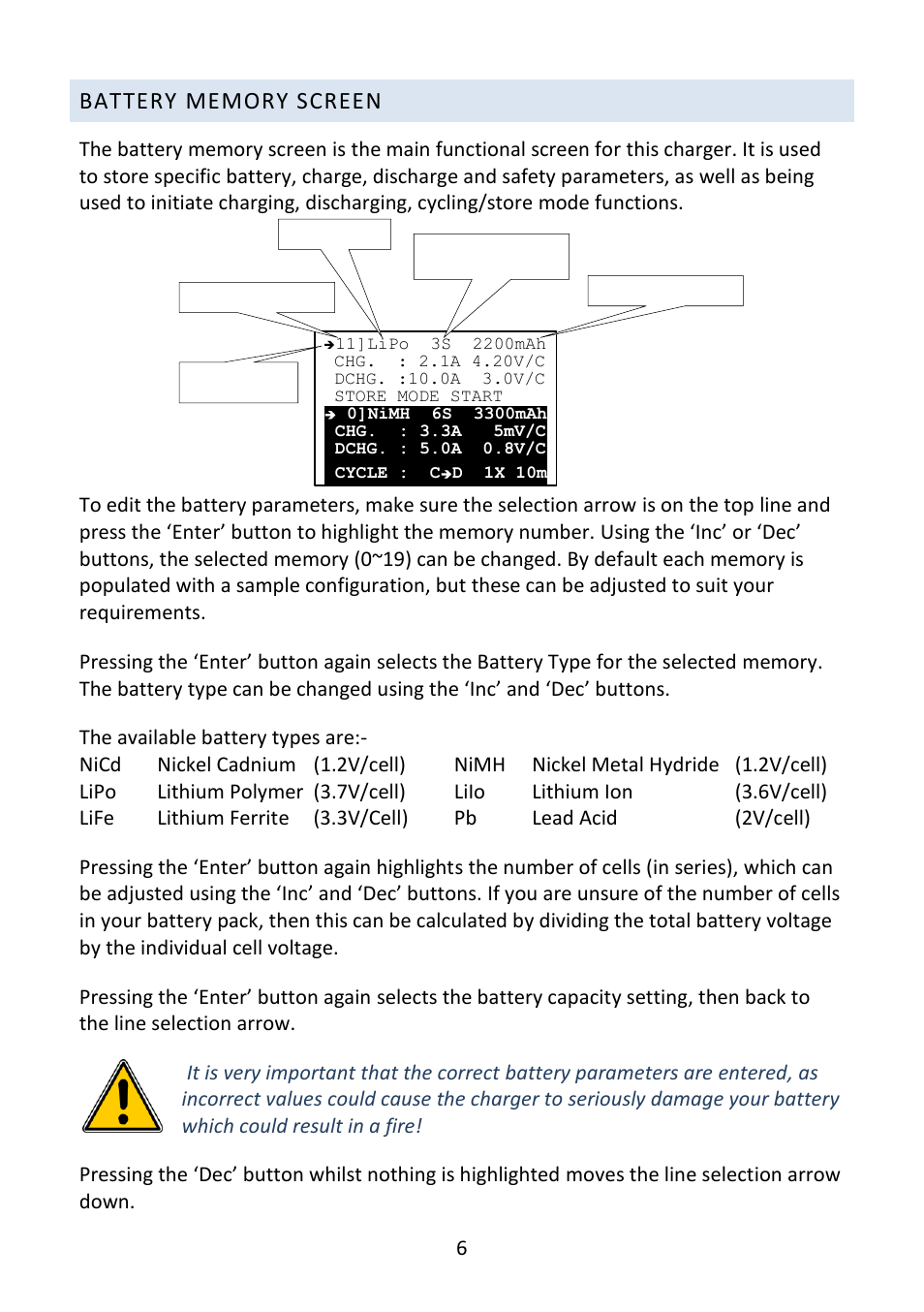 Battery memory screen | Fusion Emperor L702B Pro User Manual | Page 7 / 20