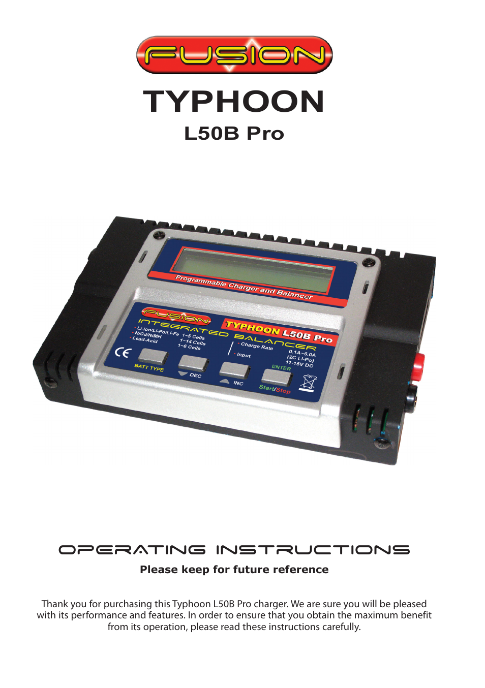 Fusion TYPHOON L50B PRO User Manual | 16 pages