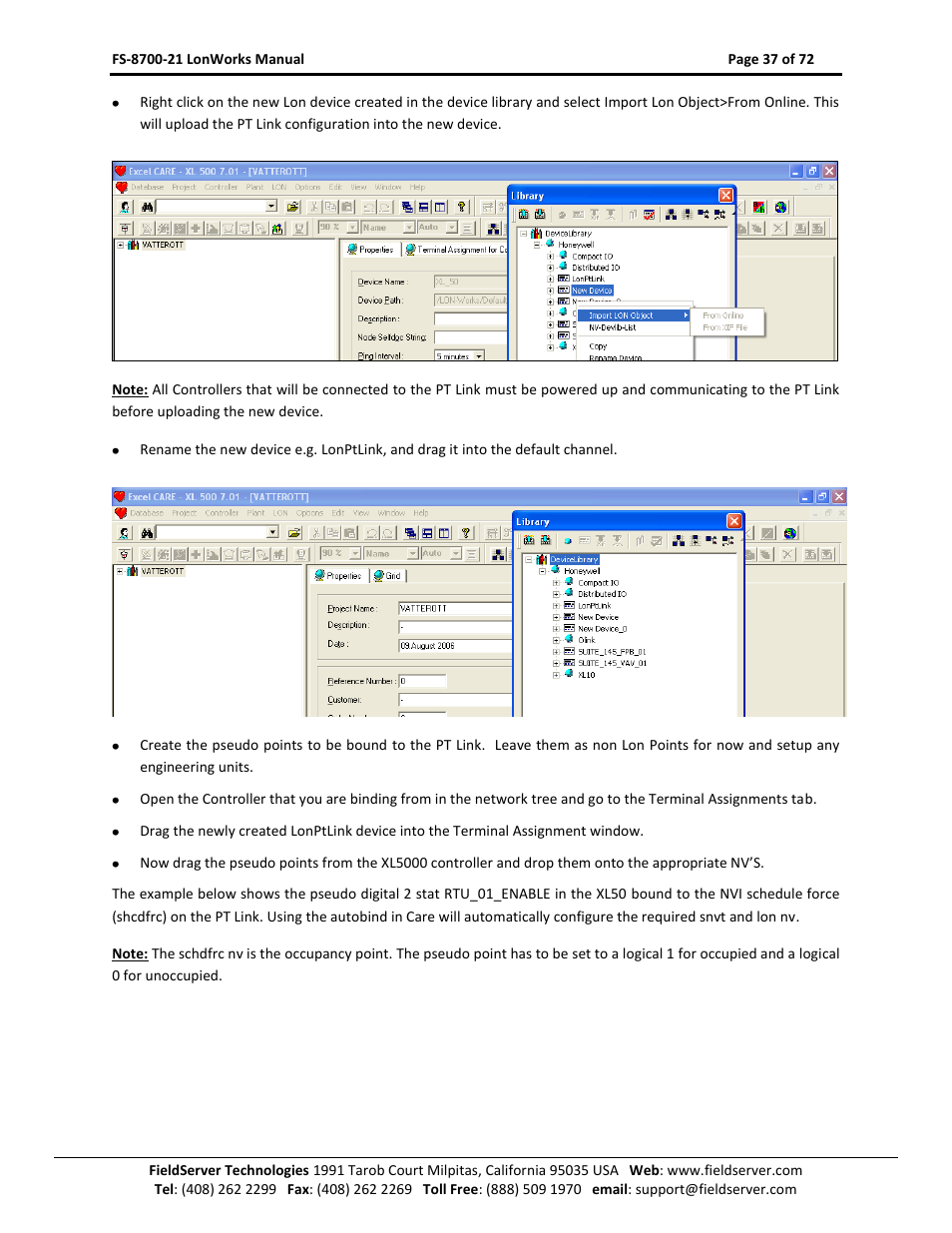 FieldServer LonWorks FS-8700-21 User Manual | Page 37 / 72